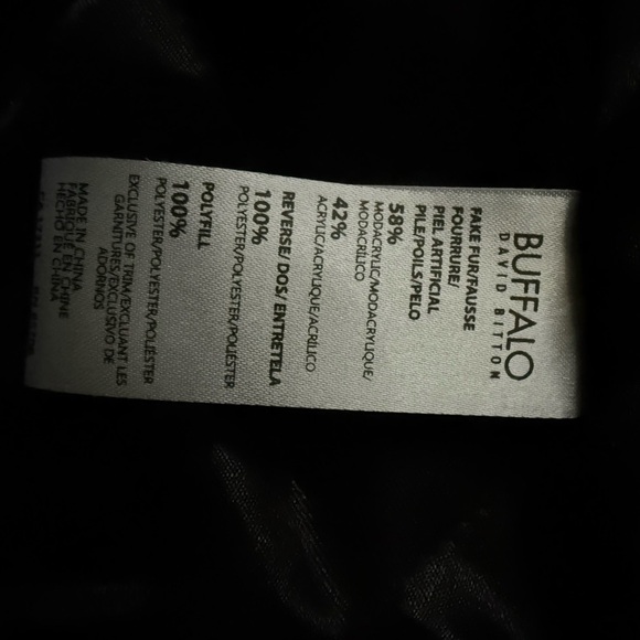 Buffalo David Bitton Faux Fur Black Vest - Picture 7 of 8